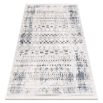 RugsX Distin 0833a Blu Navy / Blu / Bianco Tappeto Moderno - Boho, Vintage, Frange Blue 120x170 Cm