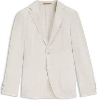 BOSS Slim-fit jacket in wool, silk and linen