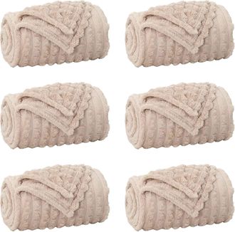 vidaXL Mantitas De Sof&aacute; 6 Uds. Beige 150 X 130 Cm 2.75 Kg Lana Vidaxl