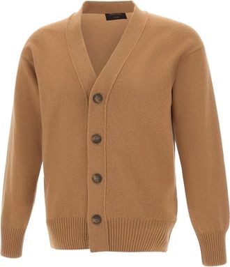 Gran Sasso Cardigan con scollo a V - Marrone