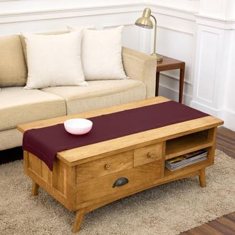 Solino Home Linen Table Runner for Dining Table, Holiday and Everyday Table Decor - Classic Hemstitch in Burgundy at Nordstrom, Size Xx-Small