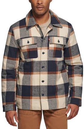 Levi's Quilt Lined Cotton Shacket in Skater Plaid at Nordstrom Rack, Size Small