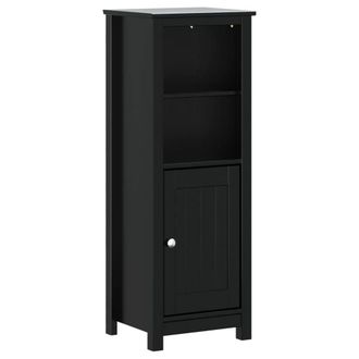 Berkfield Home Beautiful 3 Piece Bathroom Furniture Set BERG Black Solid Wood Pine
