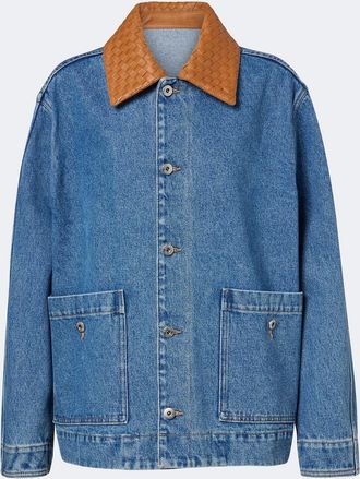 Bottega Veneta Intrecciato oversized denim jacket