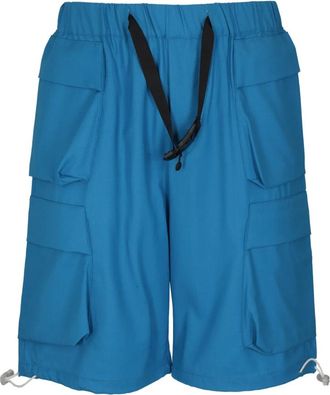 BONSAI Cargo Fit Shorts - Heren - Korte Broeken - Blauw - M - Wol - Korte Broeken