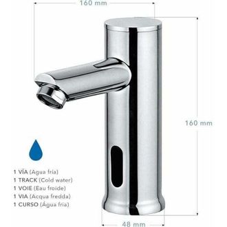 OEM Grifo Autom&aacute;tico Por Infrarrojos - Cuerpo De Lat&oacute;n - Acabado Cromado - Sensor Sin Contacto - Apertura De 2 Pulgadas - Para Lavabo Dom&eacute;stico O P&uacute;blico 