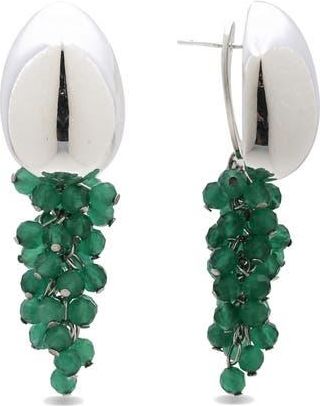 Eye Candy Los Angeles Annette Statement Drop Earrings in Silver at Nordstrom Rack