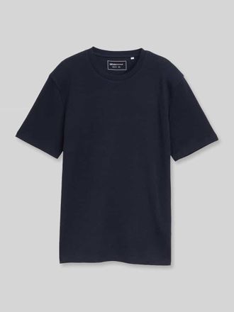 Tom Tailor Denim Regular Fit T-Shirt aus Baumwoll-Mix in Marine, Gr&ouml;&szlig;e XXL