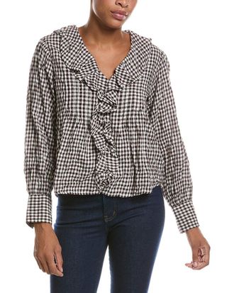 Madewell Ruffled Pintuck Top