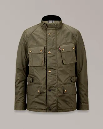 Belstaff Belstaff Chaqueta Motera Crosby para hombre Algodón encerado Verde bosque 2XL