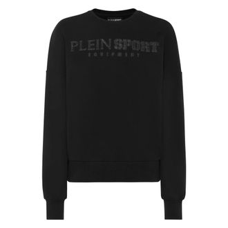 Plein Sport Jogging Sweatshirt LS - Dames - Sportshirts - Zwart - XS - Katoen - Fitness