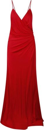 Pinko Vivara Lange Jurk - Dames - Avondkleed - Rood - XS - Kleedjes