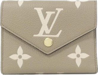 Louis Vuitton Cream Tourterelle Leather Wallet (Tri-Fold) (Pre-Owned)