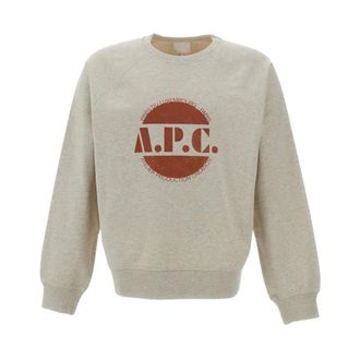 A.P.C. Felpa Girocollo - - Sweatshirts & Hoodies - Uomo - Beige - L