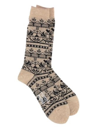Antipast Sokken met patroon - Beige