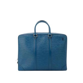 Louis Vuitton Pre-owned Handbags, female, Blue, Size: ONE SIZE Pre-owned Porte-Documents Voyage