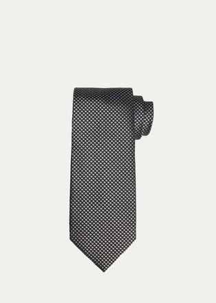 Tom Ford Mens Micro-Cross Silk Tie