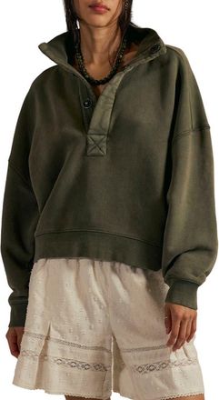 Free People Timeless Cotton Blend Pullover in Adventurer at Nordstrom, Size X-Large