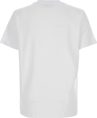 Msgm Womens T-Shirt Round Neck White Cotton T-Shirts & Jerseys