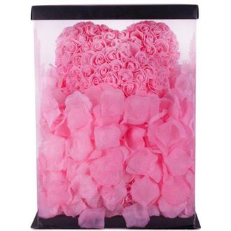 OEM Oso Rosa 40cm Coraz&oacute;n Rosa Rojo+embalaje
