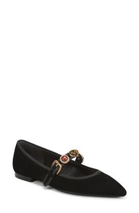 Veronica Beard Selene Charms Pointed Toe Flat in Black at Nordstrom, Size 5.5