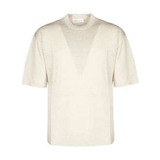Roberto Collina T-Shirts, male, Beige, Size: XL Girocollo MC Comfort Fit