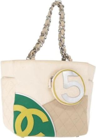 Chanel Pre-owned Shoulder Bags, female, Beige, Size: ONE SIZE Pre-owned Vintage Shoulder Bag