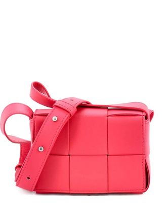 Bottega Veneta Borsa a tracolla Candy Cassette in pelle con motivo Maxi Intrecciato - Rosa