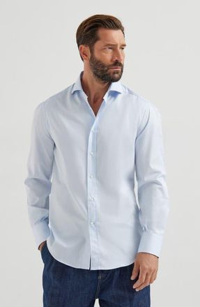Brunello Cucinelli Spread collar shirt in Azure at Nordstrom, Size Xxx-Large Eu