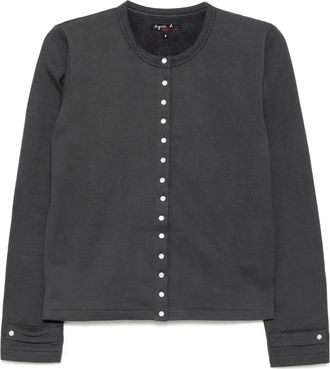 agnès b. Rosana cardigan - women - Cotton - 1 - Grey