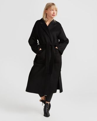Belle & Bloom Wide Awake Split Hem Overcoat