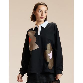 Cynthia Rowley Printed Cotton Rugby Shirt