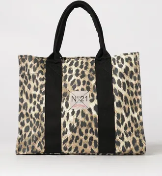 N&deg;21 Borsa tote in cotone animalier