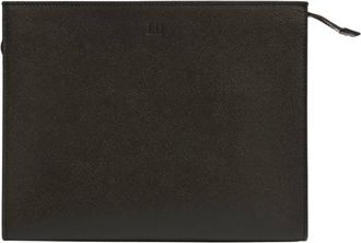 Dunhill Olive Grey Cadogan Zipped Pouch