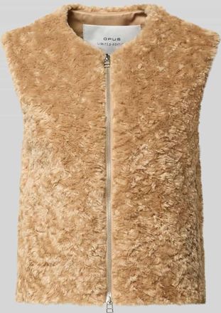 OPUS Weste aus Kunstfell Modell Wahida in Camel, Gr&ouml;&szlig;e 38