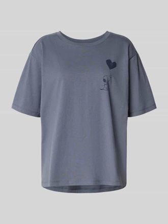 Jake*s Casual T-Shirt mit Snoopy-Print in Jeansblau, Gr&ouml;&szlig;e S