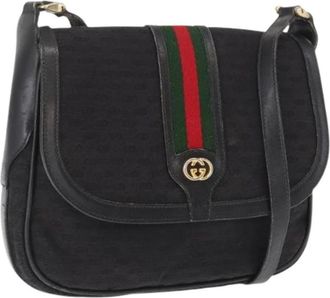 Gucci Pre-owned Cross Body Bags, female, Black, Size: ONE SIZE Pre-owned Plastic Cross Body Bag