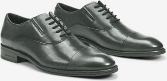 Kenneth Cole Tully Oxford Mens Dark Gray Cap Toe Dress Shoes ZOGG3731