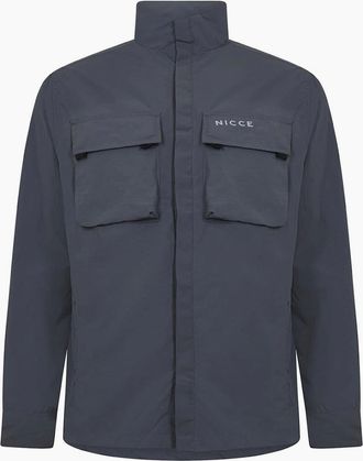 Nicce London Mens Statlo OvrShirt - Grey - Size: 40/Regular