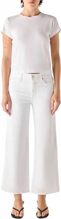Amo Robbie Mid Rise Flare Pants In White