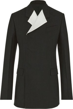 Ferragamo double-breasted wool blazer - men - Wool/Rayon - 50 - Black