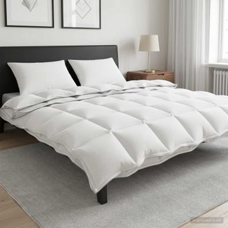 vidaXL Vidaxl Set Di Piumoni 3 Pz 200 X 200 Cm Tutte Le Stagioni Bamb&ugrave; Bianco