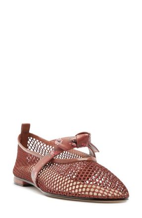 Alexandre Birman x Agua by Agua Bendita Clarita Mesh Mary Jane Ballet Flat in Quebrada Frontera Print at Nordstrom, Size 7.5