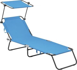 Habitat et Jardin Habitat Et Jardin - Tumbona Plegable lazy - Con Sombrilla - Azul