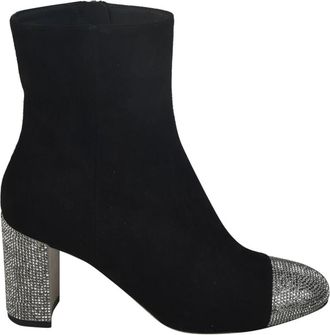 Rene Caovilla Zwarte Laarzen van Ren&eacute; Caovilla - Dames - Laarzen met Hak - Zwart - 36 1/2 EU - Schoenen
