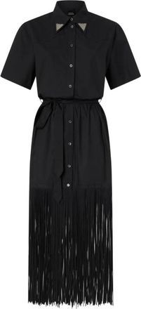 Pinko Overhemdjurk - Dames - Shirt Kleedjes - Zwart - XS - Kleedjes