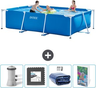 Intex Piscina Con Estructura Rectangular - 300x200x75 Cm - 7-piezas Scb121