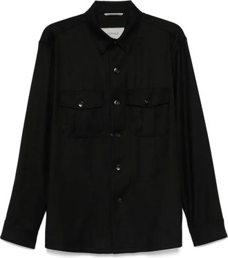 Canali Giacca-camicia in lana - Nero