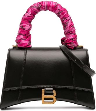 Balenciaga Pre-owned Balenciaga Small Shiny Box Calfskin Hourglass Top Handle Bag Ladies 593546-1000-U-620315