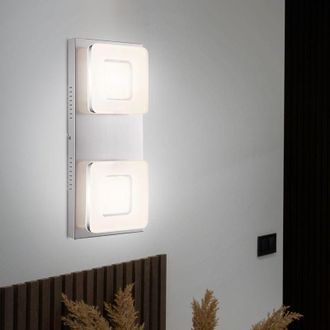 Globo Lighting Lampada da parete a led da 36 watt per camera degli ospiti, illuminazione cromata Globo 41109-2